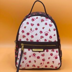 Juicy couture Small Backpack Rose Pattern Black White